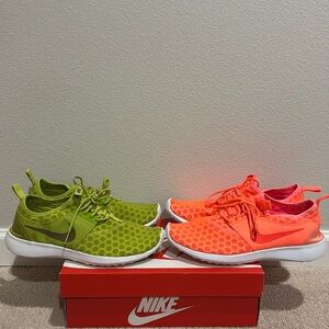 Nike Women's Sneakers in Green and Orange